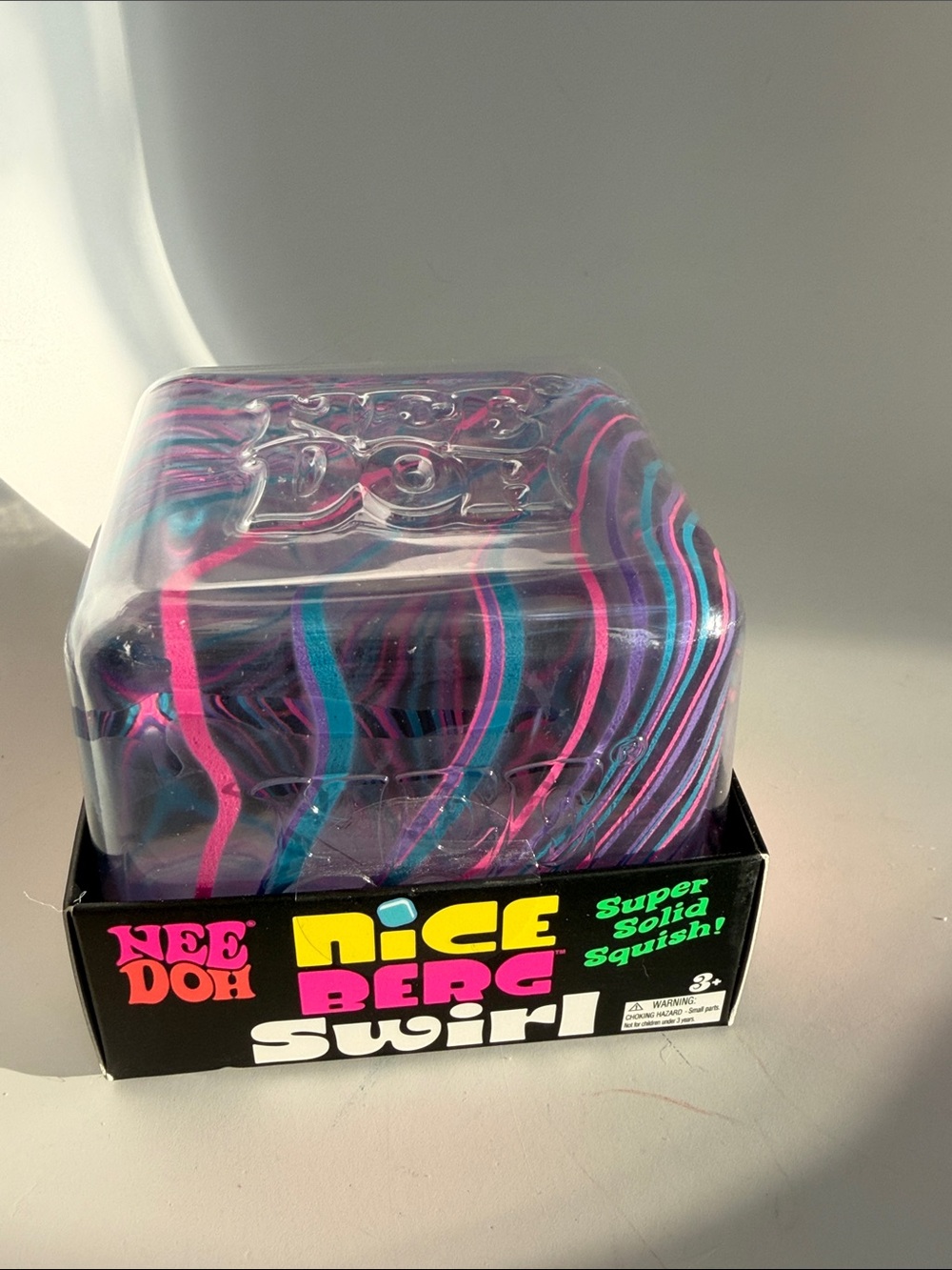 NEEDOH Nice berg Swirl NEW NEE DOH NiceBerg Squishy Sensory Toy Pink Purple